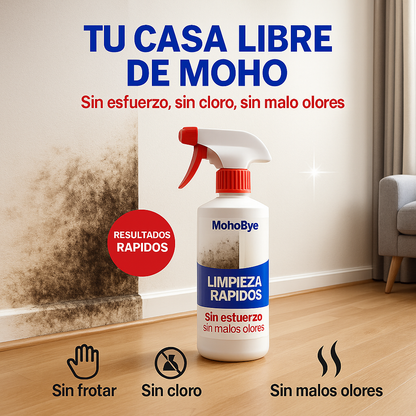 MohoBye™: solución instantánea contra moho y olores sin esfuerzo | 2X1 SOLO HOY